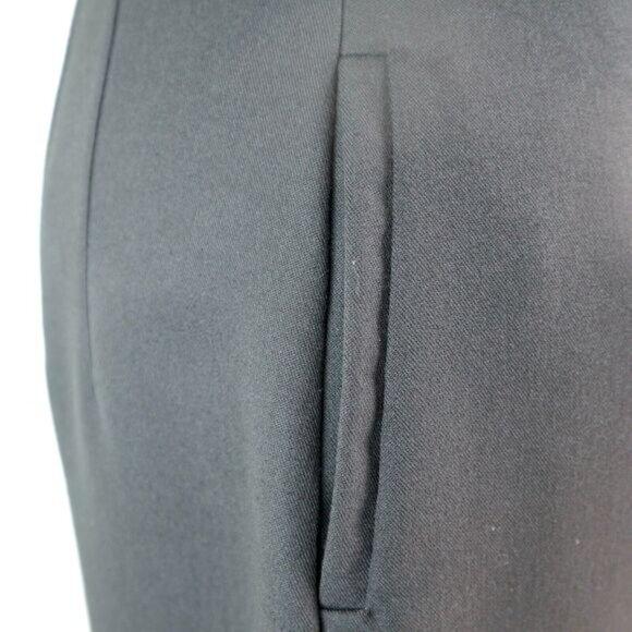 Vintage Worthington Size 16 Wool Blend Pencil Skirt Black High Waist Pockets - Picture 9 of 12